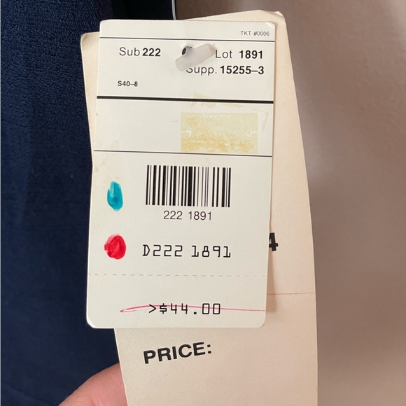 La Belle Vintage Button Down Navy Dress NWT - Picture 8 of 8